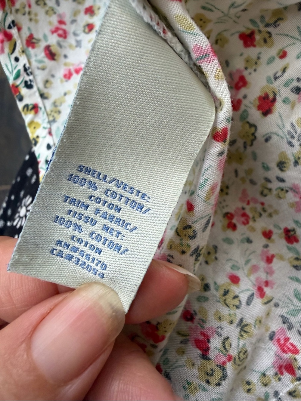 Vintage Anthropologie Odille Floral Button-Down Ditsy Blouse 3/4 Sleeve - Size 6 - Picture 8 of 8